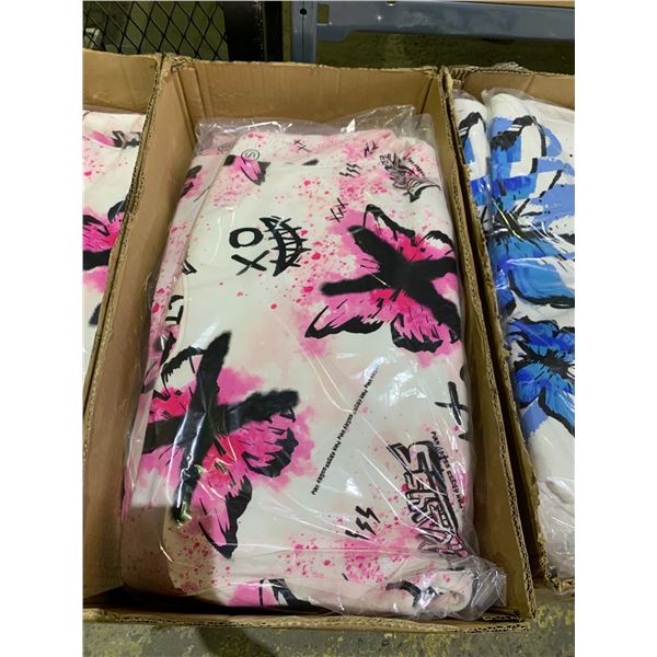 BOX OF NEW PINK ABYSS HOODIES (PINK AND WHITE)