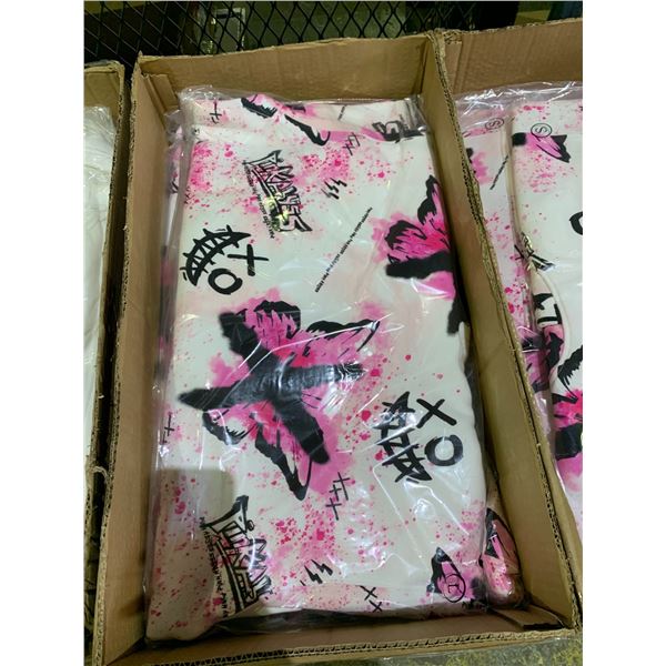 BOX OF NEW PINK ABYSS HOODIES (PINK AND WHITE)