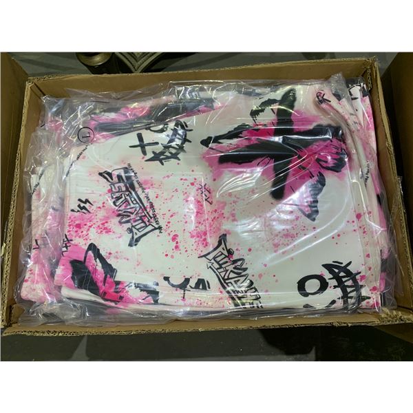 BOX OF NEW PINK ABYSS SWEATPANTS (PINK AND WHITE)