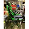 Image 2 : CLUTCH GREEN AND BLACK GAMING CHAIR (SOME COSMETIC DAMAGE)