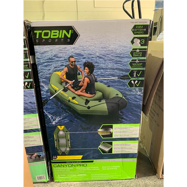 *MAY BE MISSING PARTS* TOBIN SPARTS CANYON PRO INFLATABLE BOAT