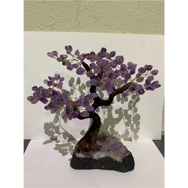 LARGE AMETHYST TREE ON AMETHYST BASE RETAIL $2,600