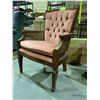 Image 3 : VINTAGE TUFTED BACK WOOD CHAIR