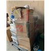 Image 2 : PALLET OF ASSORTED ITEMS INCLUDING; TOWER FAN, TRADER JOES BAG, WOVEN BASKET & MORE