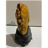 Image 2 : YELLOW SOAPSTONE CARVED SCHOLAR SEAL ON STAND