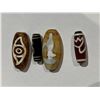 Image 2 : COLLECTION OR FOUR TIBETAN DZI BEADS IN CASE