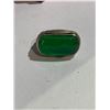 Image 1 : BURMESE SPINACH GREEN JADEITE RING