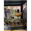 Image 2 : ASSORTED ANTIQUES INCLUDING; MEAT GRINDER, SMALL WOVEN BASKET, DISHES & MORE