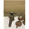 Image 2 : ASSORTED ANTIQUES INCLUDING; HAND CRANK GEAR TOOLS, PAD LOCK, METAL PIPE CLAMP & MORE