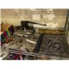 Image 2 : ASSORTED ANTIQUES INCLUDING; STANLEY TOOLS, PAD LOCK, GLASS BOTTLES & MORE