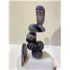 Image 2 : INUKSHUK AGATE ART DISPLAY (REQUIRES REPAIR) RETAIL $400