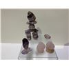 Image 2 : INUKSHUK AMETHYST ROSE QUARTZ ART DISPLAY (REQUIRES REPAIR) RETAIL $400