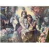 Image 2 : FRAMED OIL PAINTING BY VISNU DASAI OF HINDU GODS APPROX 40"X35"