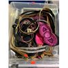 Image 2 : BIN OF ASSORTED BELTS & BOOK COVERS