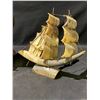 Image 2 : ASSORTED ITEMS INCLUDING; MODEL SHIP, MODEL OAK BARREL ON STAND & KNIGHT FIGURE