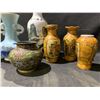 Image 2 : ASSORTED ITEMS INCLUDING; VASES, JEWELRY EGG & POT