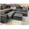 Image 2 : *NEW IN BOXES* LEEDOW 6-PC FABRIC SECTIONAL SOFA SET WITH OTTOMAN APPROX 124 X 81"
