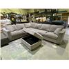 Image 2 : 3 PIECE SECTIONAL SOFA WITH STORAGE OTTOMAN APPROX 95 X 112"