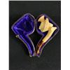 Image 1 : Rare Antique Victorian 1800's Meerschaum Ladies Pipe w/Carved Figural Portrait w/Amber Stem & Origin