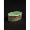 Image 1 : Vintage Engraved Silver Box w/Jade Top