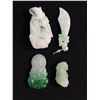 Image 1 : 4 Jade Pendants- Buddha, Frog, Knife & Corn