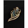 Image 1 : Stunning Vintage Brooch w/Blue Aurora & Clear Stones