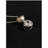 Image 2 : .925 Italy Chain w/.925 Pendant & .925 Ring - Clear Stones