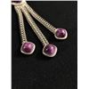 Image 2 : Vintage Necklace & Bracelet Set w/Purple Stones