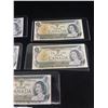 Image 2 : 5 1973 $1 Canadian Bills Uncirculated