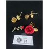 Image 1 : 4 Lovely Vintage Rose Brooches