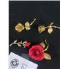 Image 2 : 4 Lovely Vintage Rose Brooches