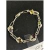 Image 2 : .925 Sterling Silver Bracelet w/Misc Genuine Stones, Garnet, Amethyst, Citrine Topaz