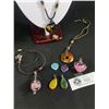 Image 3 : Collection Of Misc. Hand Blown & Mixed Glass Pendants