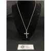 Image 1 : .925 Sterling Silver Cross w/Chain