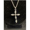 Image 2 : .925 Sterling Silver Cross w/Chain
