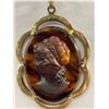 Image 2 : Vintage Amber Glass Cameo Pendant