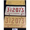 Image 2 : 1971 Saskatchewan License Plate Pair N.O.S. In Original Envelope