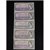 Image 1 : 5  1954 $10 Canadian Bill Circ. No Tear No Holes