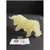 Image 2 : Beautiful Vintage Onyx Carved Bull Statue- Heavy- 7"x3"