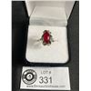 Image 1 : Vintage 925 Ring w/Red Stone, Mexico