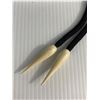 Image 2 : Very Large Lapiz Lazuli Stone Bolo Tie w/Genuine Ivory End Tassels