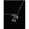 Image 2 : Vintage Sterling Silver Cherry Pendant & 925 Sterling Silver Chain Marked Mimi & Marge 925