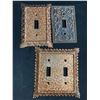 Image 2 : Lot Of Misc Vintage Brass Wall Light Switch Covers