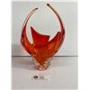 Image 1 : Vintage Firey Orange Glass Bowl