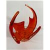 Image 2 : Vintage Firey Orange Glass Bowl