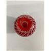 Image 2 : Vintage Glass Cranberry Posy Vase. Approx. 4"H