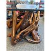 Image 2 : Custom Made Driftwood Coffee Table 54 x 30 x 16" - Small Chip in Glass from Vaccuum Cleaner NO SHIPP