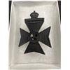 Image 2 : The Kings Royal Rifle Corps Blackened Brass Cap Badge w/ Slider