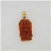 Image 1 : Pendant With Antique Chinese Qing Dynasty Glass Panel of Confucius