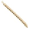Image 7 : Retro Vintage 14k Rose Green Gold Wide Ball & Flat Cable Link 6" Chain Bracelet